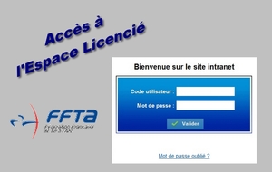 18.09.2014 - Accès à l'Espace Licencié