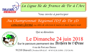 24.06.2018 - CR d'Île-de-France de Tir 3D