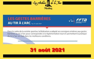 31.08.2021 - Les gestes barrières au tir à l'Arc