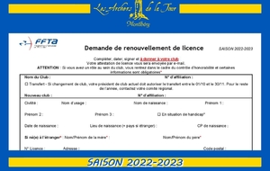 26.08.2022 - Renouvellement des licences 