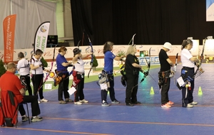 Les finalistes de la catégorie bare-bow dames