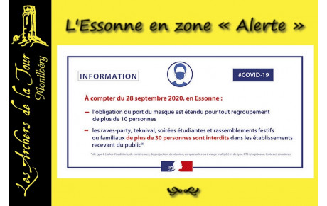 28.09.2020 - L'Essonne en zone « Alerte »