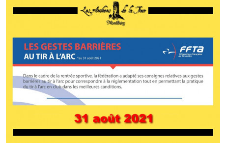 31.08.2021 - Les gestes barrières au tir à l'Arc
